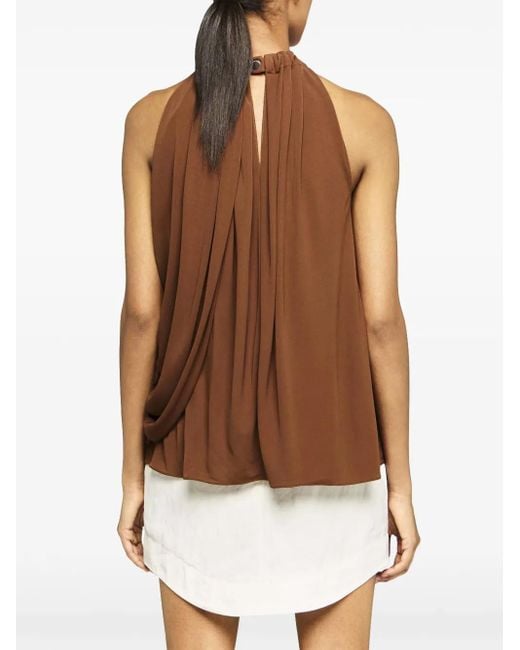 Top con cuello halter J.W. Anderson de color Brown
