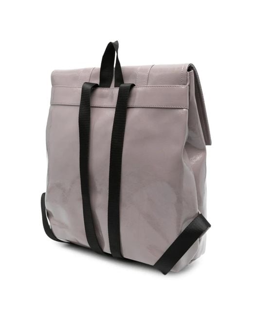 Rains Gray Mini W3 Glaze-Effect Backpack