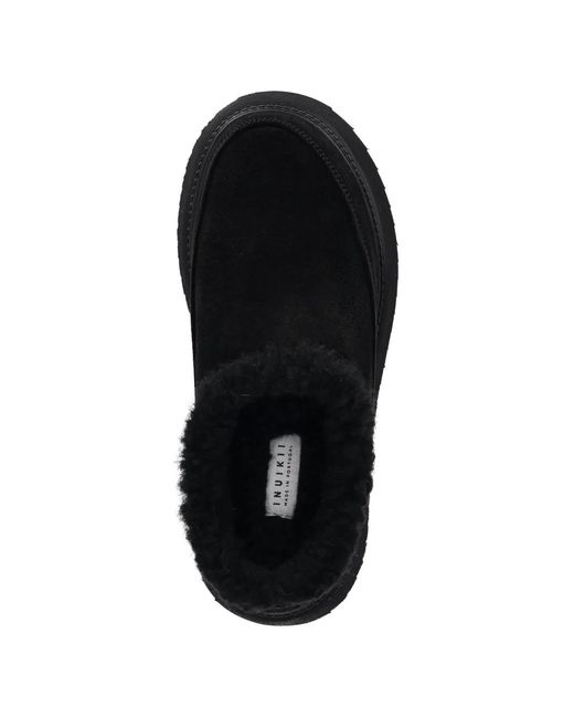 Inuikii Black Classic Micro Shearling-Trim Slippers