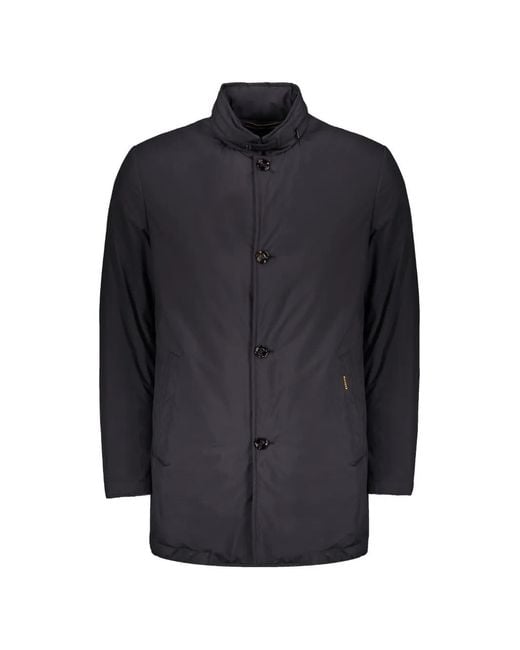 Moorer Blue Lassen Button-Up Single-Breasted Coat for men