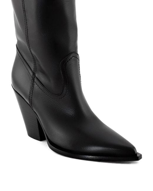 Elena Iachi Women's Black 90Mm Pointed-Toe Knee-High Boots
