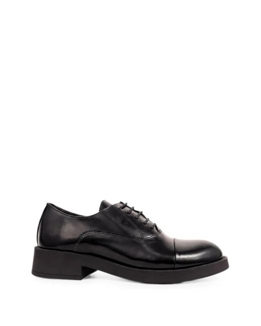 SERGIO MORETTI FIRENZE Black Lace-Up Cap-Toe Shoes