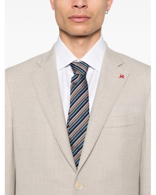 Isaia White Button Single-Breasted Suit for men