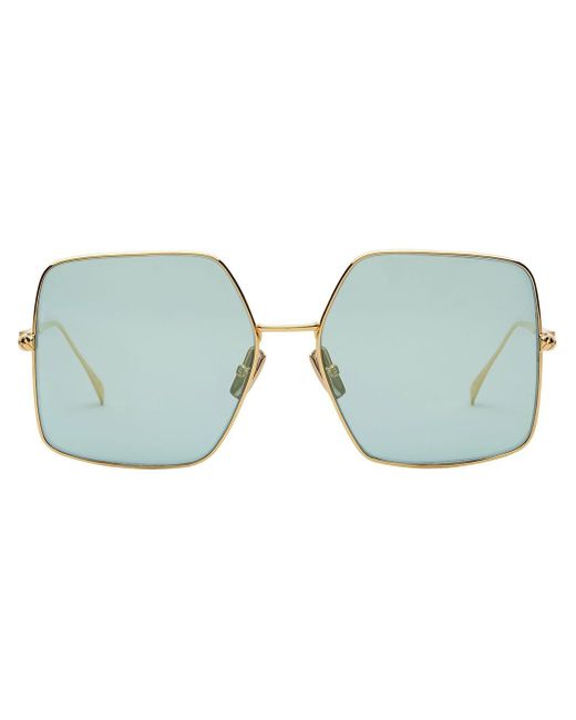 Fendi Metallic Oversized-Sonnenbrille mit FF-Muster