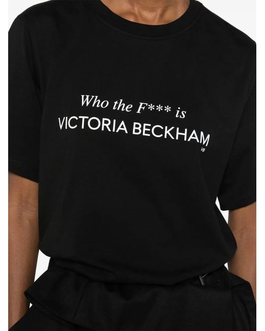 Victoria Beckham Black Cotton T-Shirt