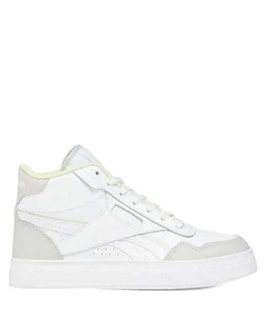 Reebok White Court Advance Bold "Footwear/Steely Fog/Citron Glow" Sneakers