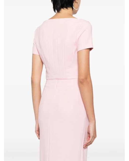 Staud Cropped Blouse in het Pink