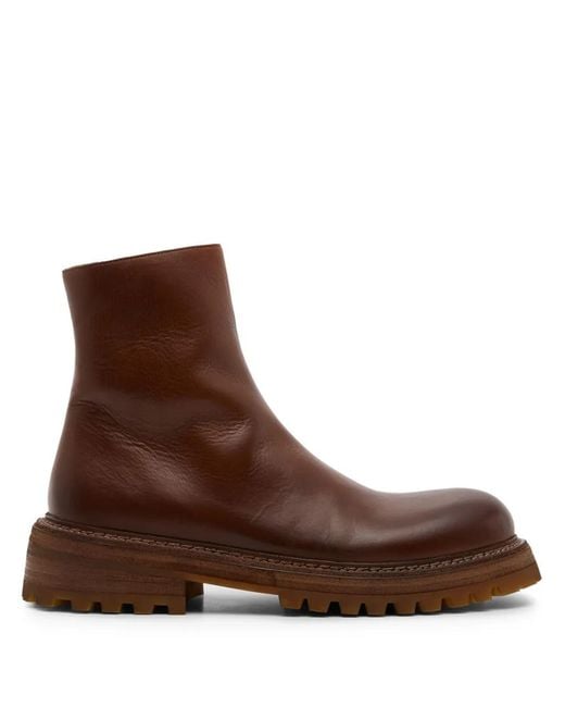 Marsèll Brown Carrucola Ankle Boots for men