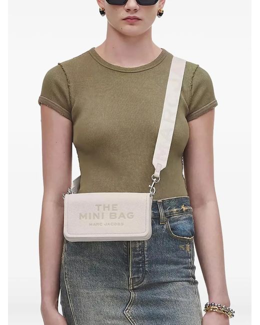 Marc Jacobs White Embossed Strap Shoulder Bag