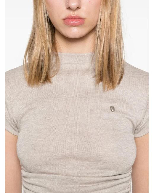 Elena Velez White Minikleid Mit Raffungen