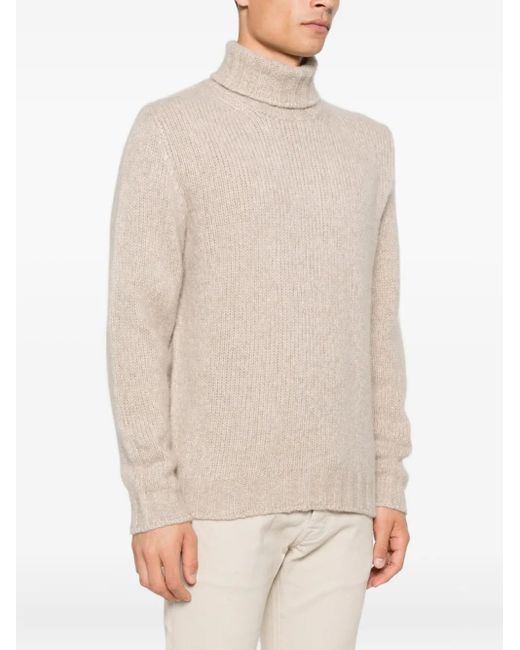 Fedeli Natural Turtleneck Sweater for men