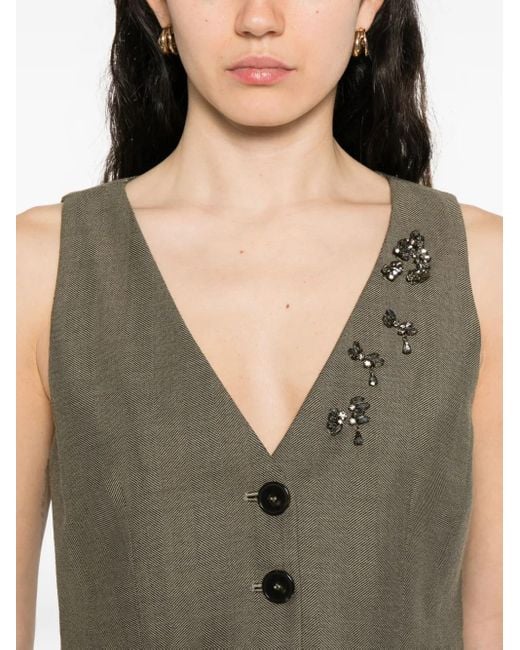 Gilet Con Decorazione di Marella in Green