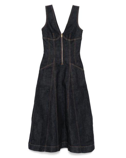 Self-Portrait Black Denim Dress