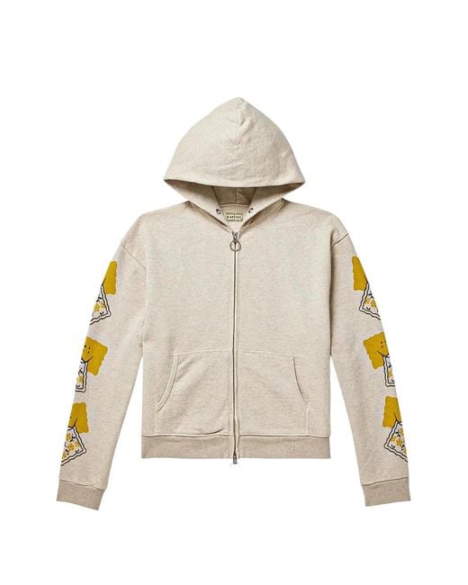 Kapital White Hoodie Peckish Bowy À Logo Imprimé for men