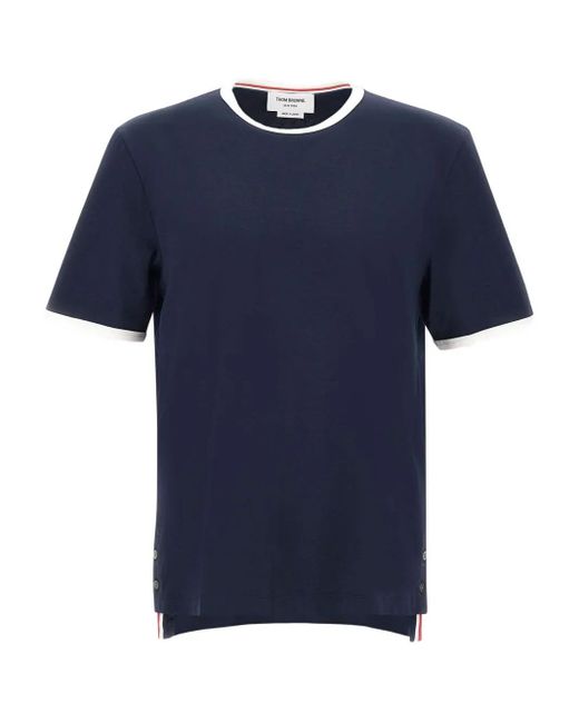 Thom Browne Blue Crew Neck T-Shirt for men