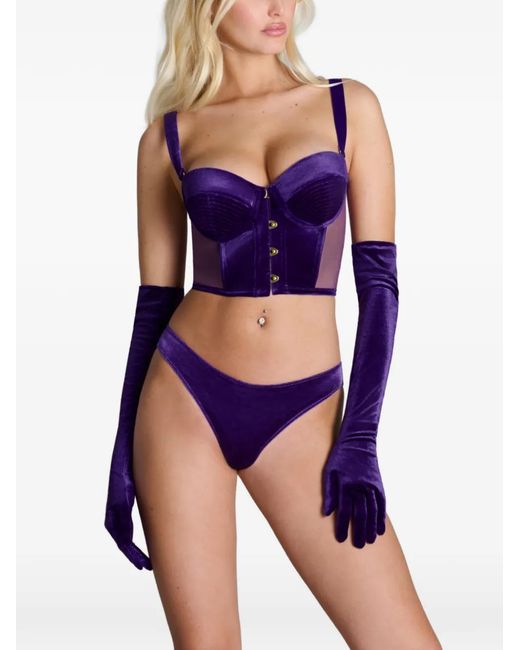 Maison Close Purple X Scandale Rococo Opera Gloves