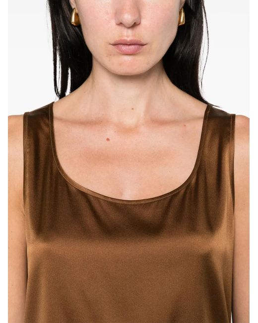 Max Mara スクープネック トップ Brown
