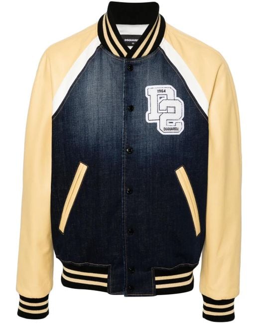 メンズ DSquared² Street College パネル ボンバージャケット Blue
