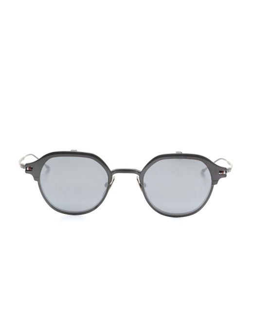 Thom Browne Gray Oval-frame Sunglasses for men