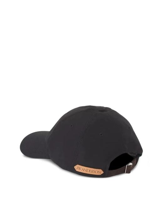 J.W. Anderson Black Logo-Patch Baseball Cap