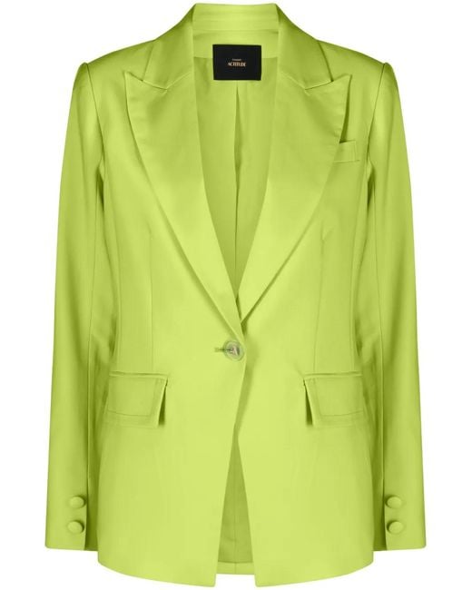 Twinset Green Single-Breasted Blazer