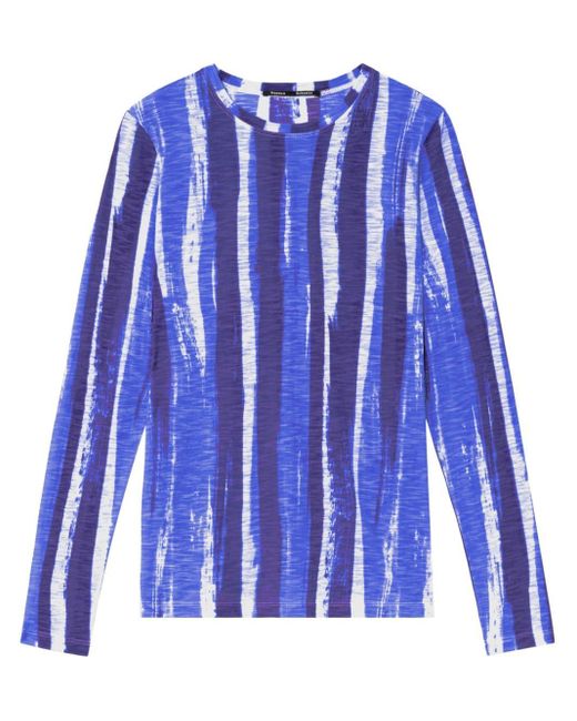 Proenza Schouler Blue Bluse mit abstraktem Print