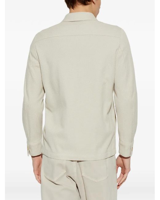 Eleventy White Patch Pocket Shirt for men