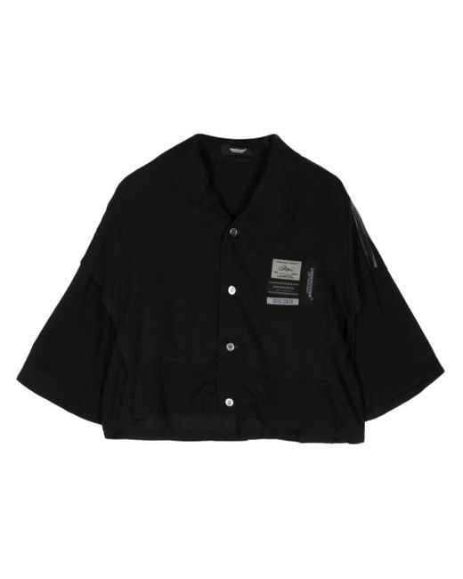 Undercover Black Name-tag Button-up Shirt