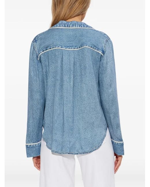 Rag & Bone Blouse Met Borstzak in het Blue