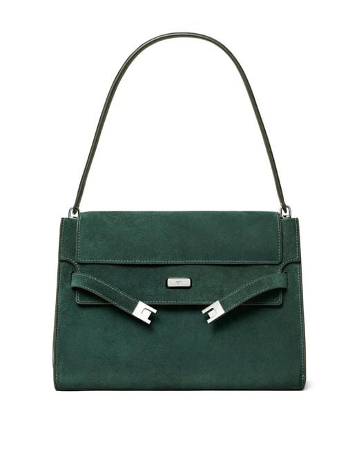 Tory Burch Green Large Lee Radziwill Shoulder Bag