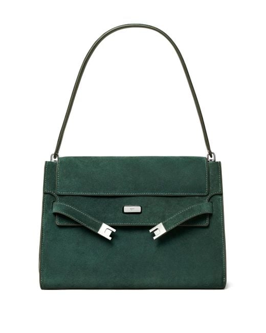 Tory Burch Green Large Lee Radziwill Shoulder Bag
