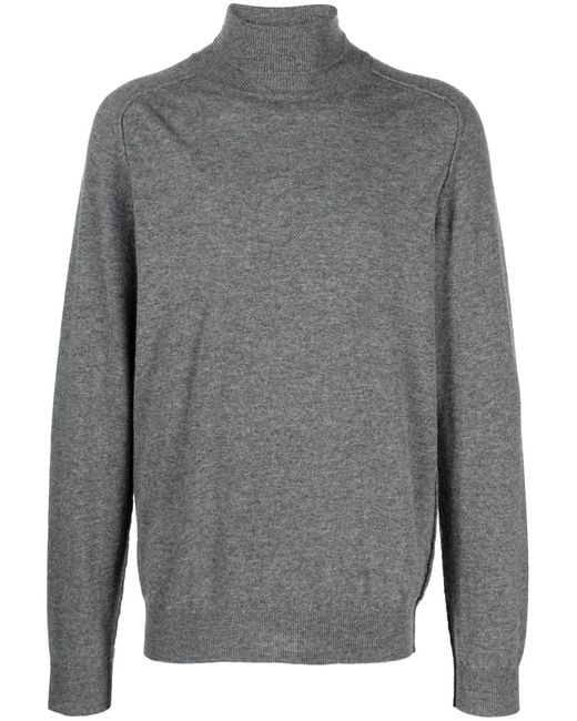 Roberto Collina Gray Mélange Fine-Knit Jumper for men