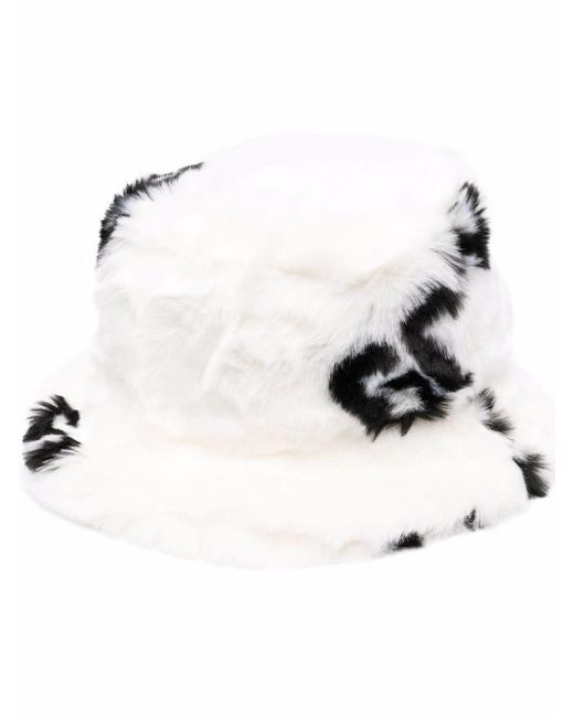 Cappello Da Pescatore In Ecopelliccia Con Logo di Gcds in Bianco per Uomo -  76% di sconto | Lyst