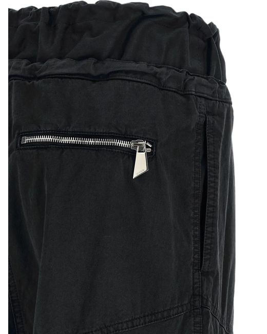 The Attico Black Panelled Cargo Pants