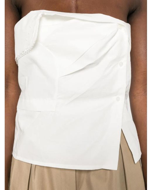 Miu Miu White Popeline-Oberteil