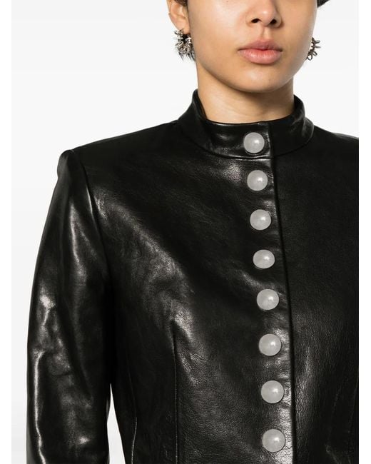 Khaite Black The Samuel Leather Jacket
