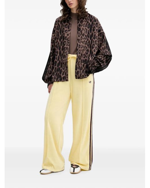 Adidas Brown Leopard-Print Jacket