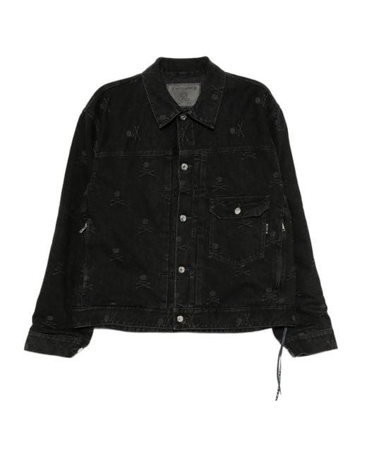 メンズ Mastermind Japan モノグラム デニムジャケット Black
