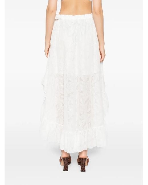 Zimmermann White Daylight Skirt