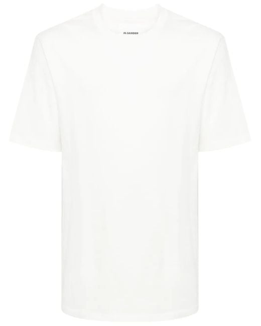 Jil Sander White Seasonal Graphic Print "Love Is The Beginning" T-Shirt for men