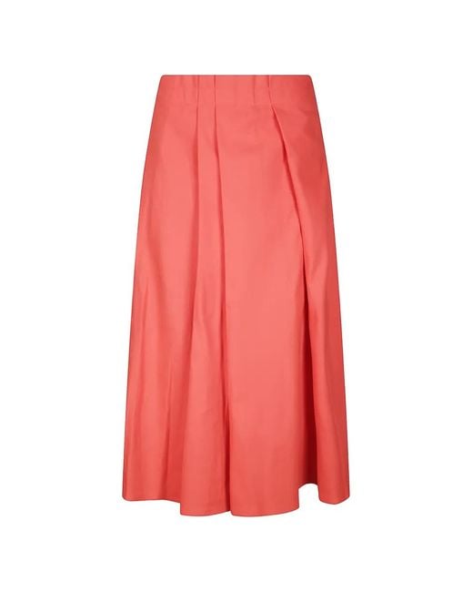 Falda Fruncida Con Pliegues Sofie D'Hoore de color Red