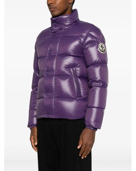 Moncler Purple Logo-Patch Jacket for men