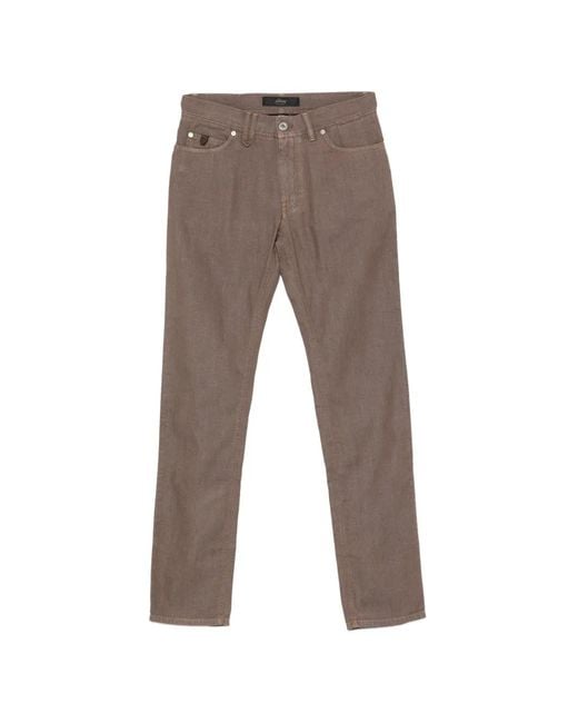 Brioni Gray Pantalon Meribel À Passants De Ceinture for men