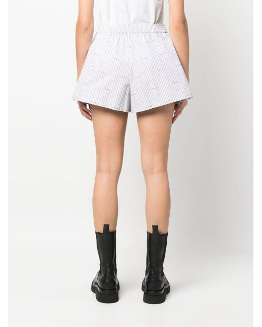 Givenchy White Stripe-design Shorts