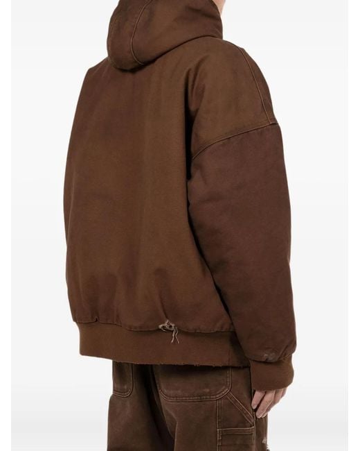 KAMIYA Brown Boro Distressed Hooded Jacket for men