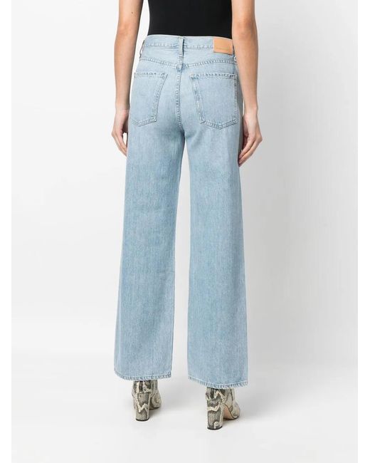 Citizens of Humanity Blue Wide-leg Jeans