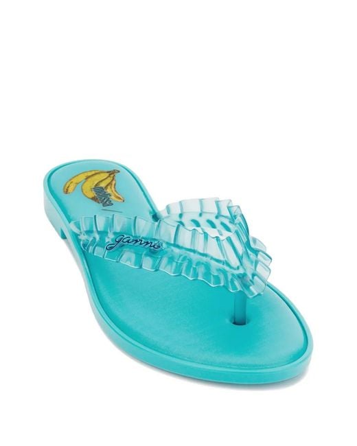 Ganni Blue X Melissa Flip-Flops