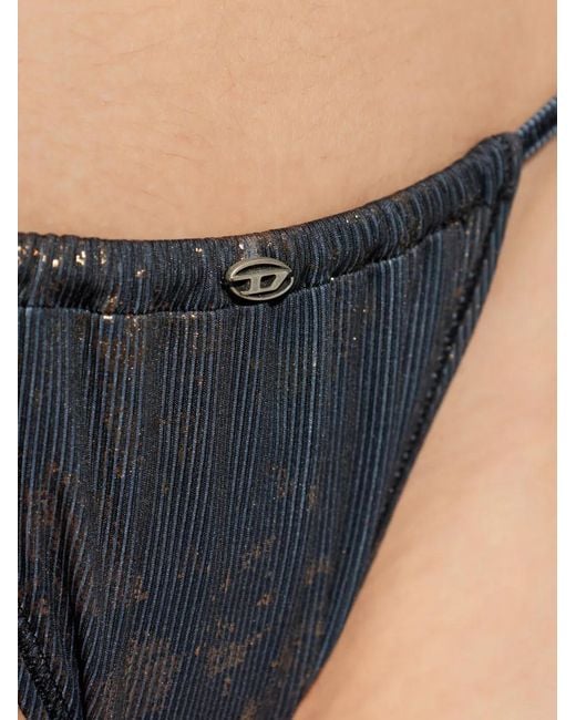 DIESEL Black Jodie-Utlt Ribbed Bikini Bottoms