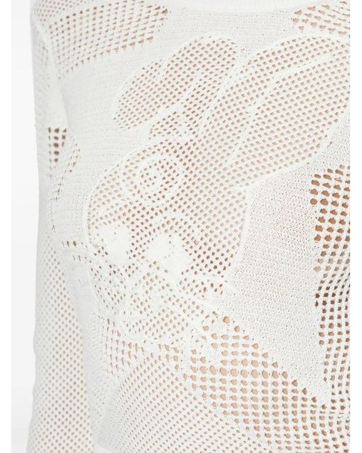 KENZO Rabbit Gehaakte Top in het White