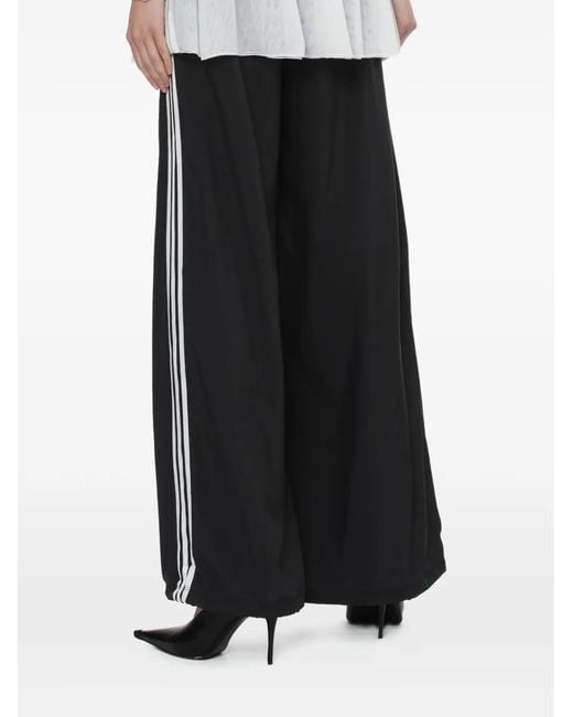 Adidas White Ruffled 3-Stripes Trousers
